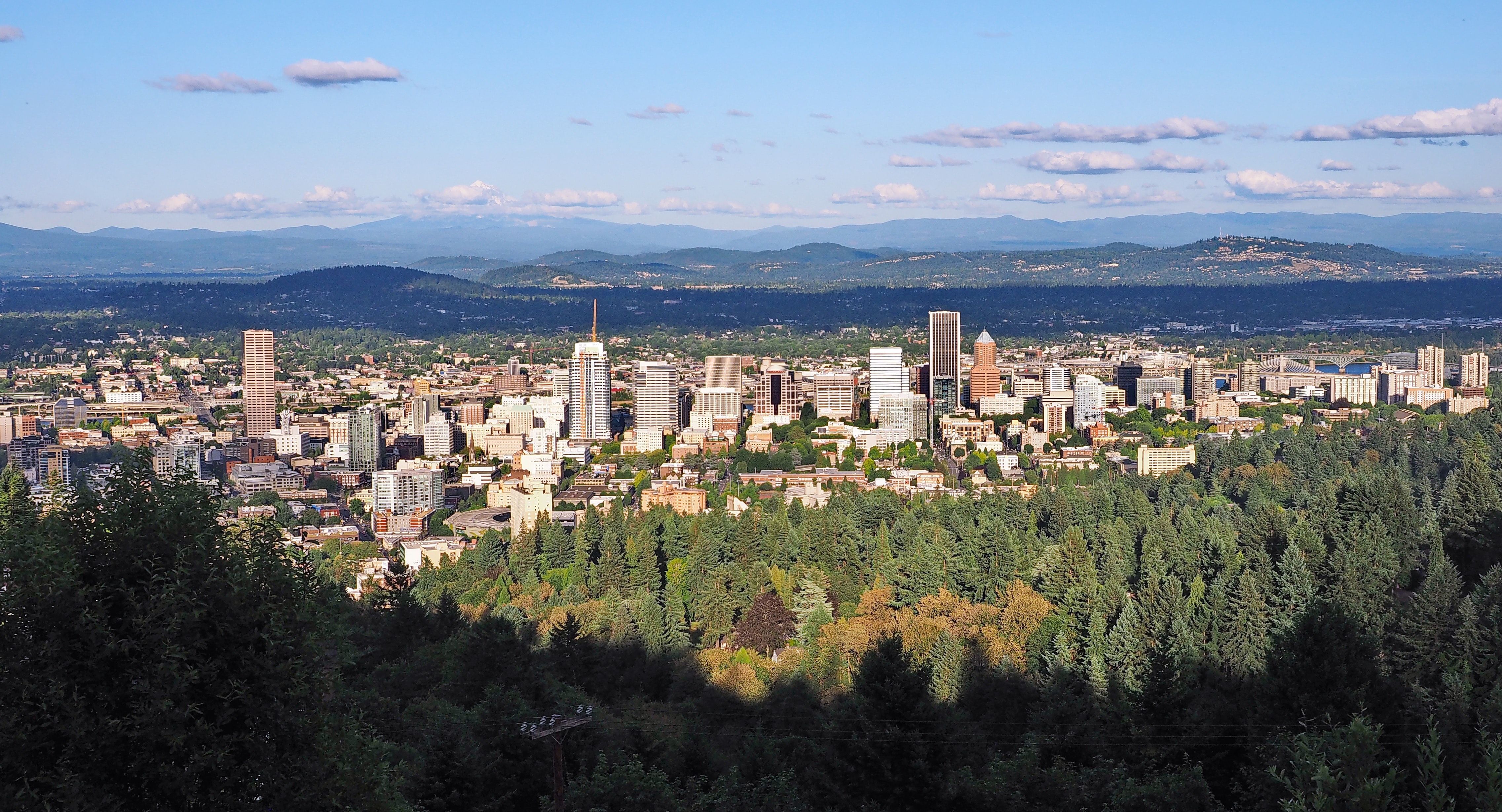 Beautiful view from the Pittock Mansion in Portland, Oregon.