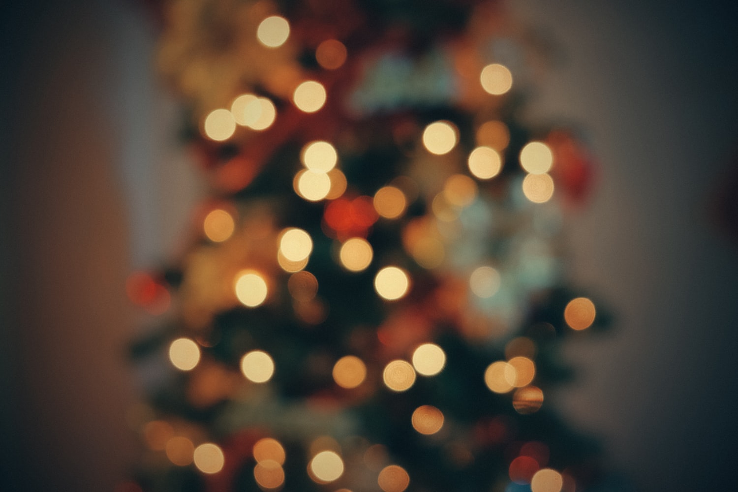 Blurred christmas tree